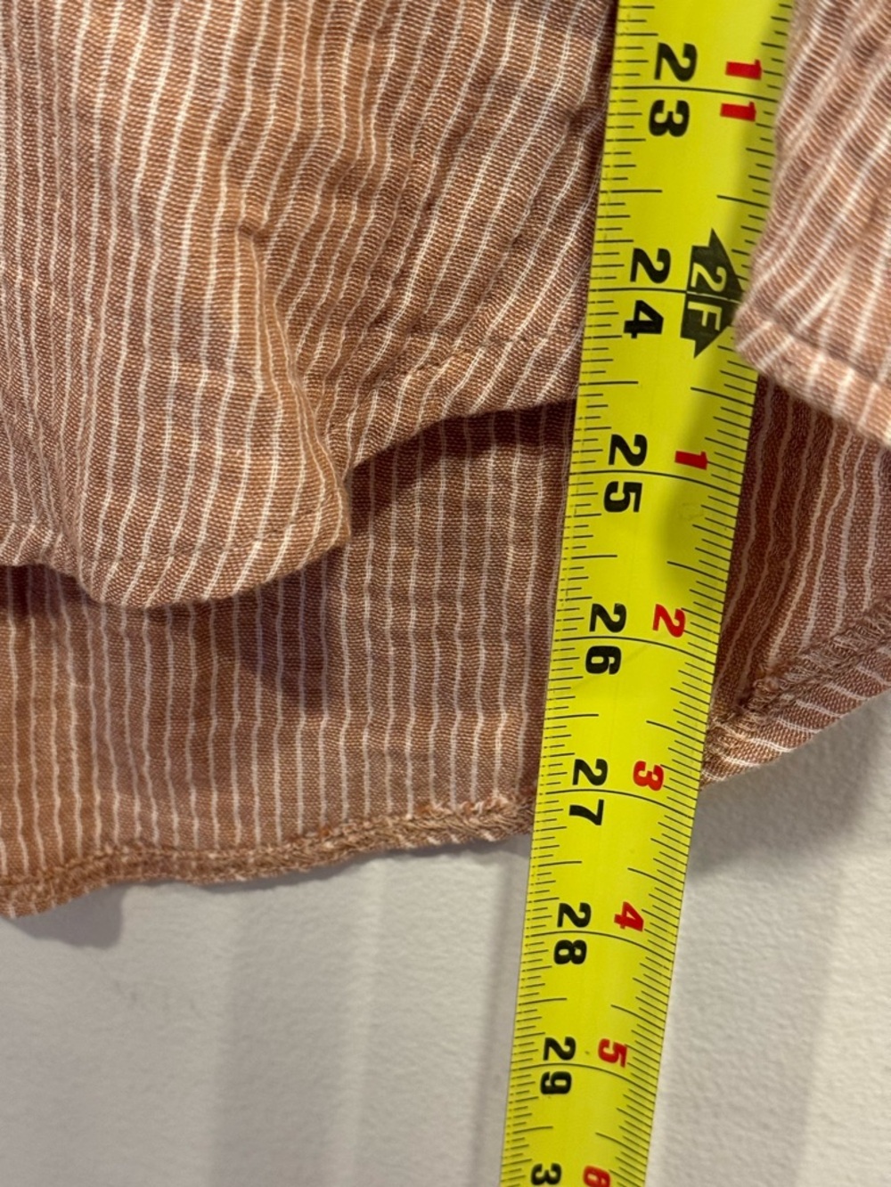 Kona Sol Cover Up Shirt & Short Set Gauze Brown White Striped Women's Small - Picture 11 of 13